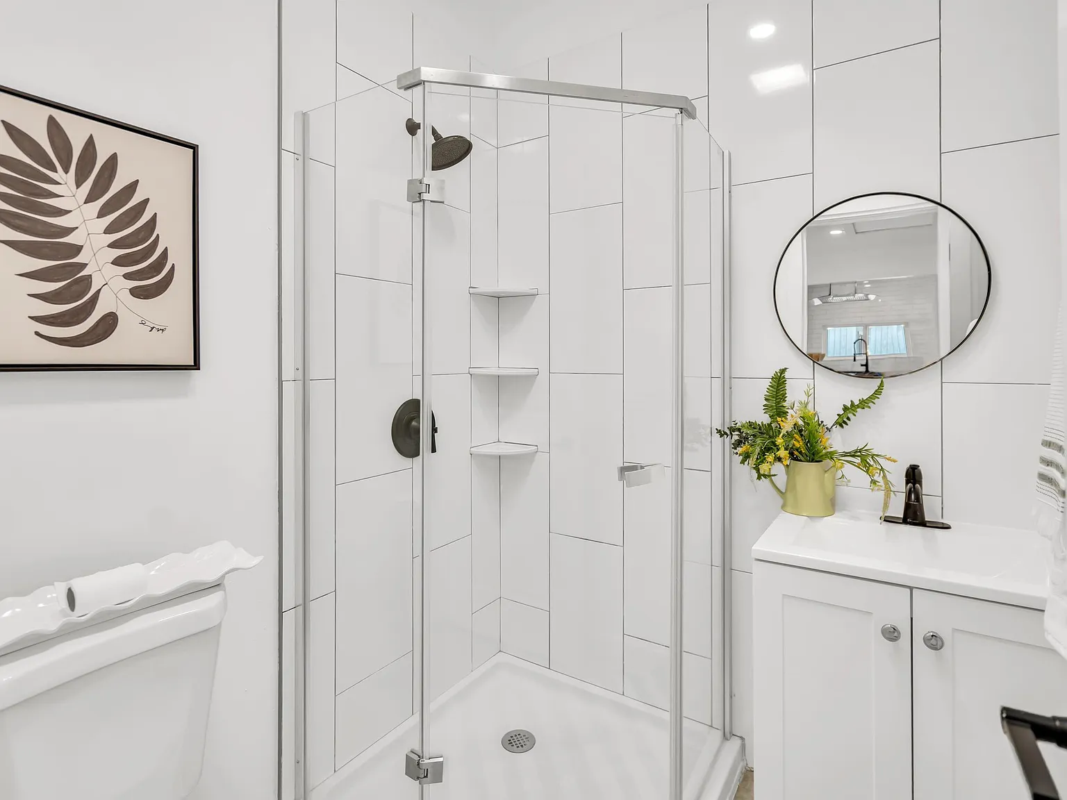 Main house and ADU bathroom remodel in Roseville by Four Piers