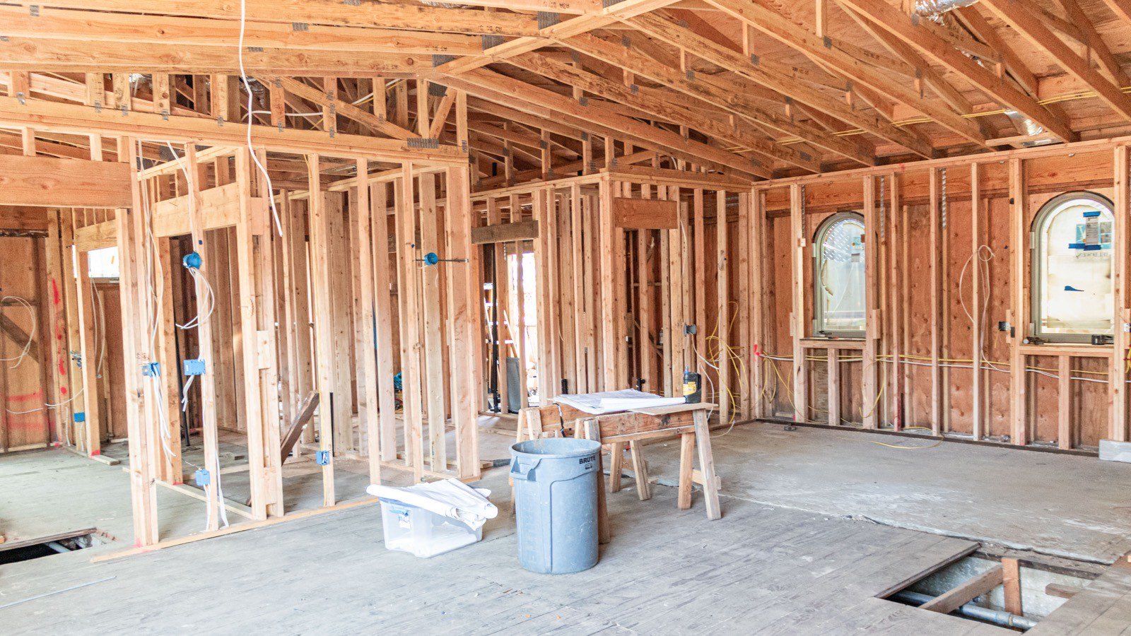 Home gutted to the studs and re-framed in San Mateo